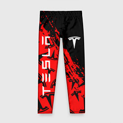 Детские легинсы Tesla red pattern