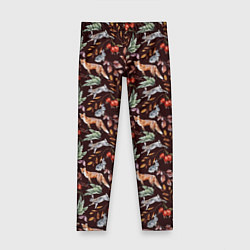Леггинсы для девочки Лесная лисичка паттерн, цвет: 3D-принт