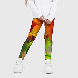 Леггинсы для девочки Color pattern Fashion 2024, цвет: 3D-принт — фото 2