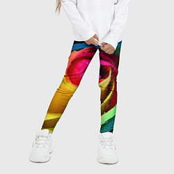Леггинсы для девочки Роза fashion 2022, цвет: 3D-принт — фото 2