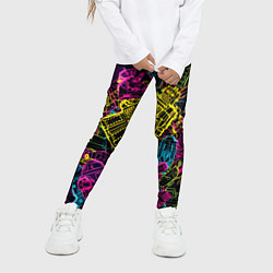 Леггинсы для девочки Cyber space pattern Fashion 3022, цвет: 3D-принт — фото 2
