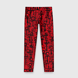 Леггинсы для девочки Знаки вампиров, цвет: 3D-принт