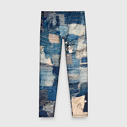 Леггинсы для девочки Patchwork Jeans Осень Зима 2023, цвет: 3D-принт