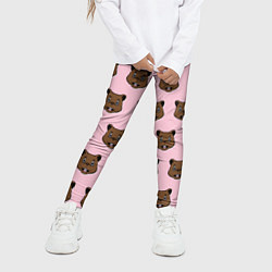 Леггинсы для девочки Веселый медведь паттрен, цвет: 3D-принт — фото 2