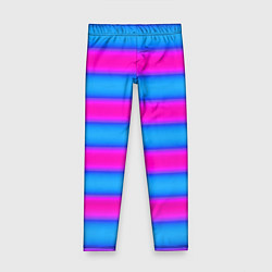 Леггинсы для девочки Striped pattern яркий неоновый полосатый узор, цвет: 3D-принт