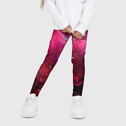 Леггинсы для девочки Рубиновая туманность, цвет: 3D-принт — фото 2