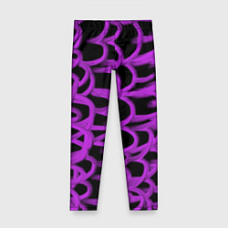 Леггинсы для девочки Нити из фиолетовой краски, цвет: 3D-принт