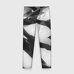 Леггинсы для девочки Осколки кристалла, тёмная абстракция, цвет: 3D-принт