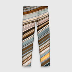 Леггинсы для девочки Colored wavy lines, цвет: 3D-принт