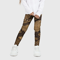 Леггинсы для девочки Кожа питона - fashion 2028, цвет: 3D-принт — фото 2
