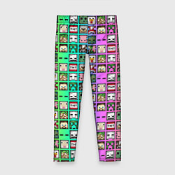 Леггинсы для девочки Minecraft characters neon, цвет: 3D-принт
