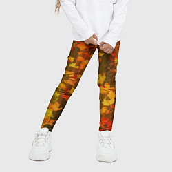 Леггинсы для девочки Осеннее золото, цвет: 3D-принт — фото 2