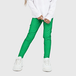 Леггинсы для девочки Зеленый вязаный свитер, цвет: 3D-принт — фото 2