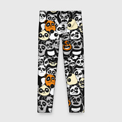 Леггинсы для девочки Злобные панды, цвет: 3D-принт