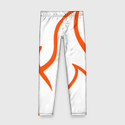 Леггинсы для девочки Огненные красные полосы, цвет: 3D-принт