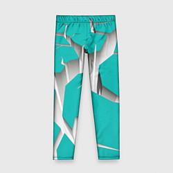 Леггинсы для девочки Трещина в пропасть, цвет: 3D-принт