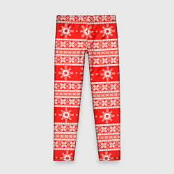 Леггинсы для девочки New Year snowflake pattern, цвет: 3D-принт