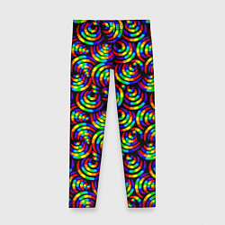 Леггинсы для девочки Радостная окружность, цвет: 3D-принт