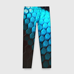 Детские легинсы Abstraction neon blue