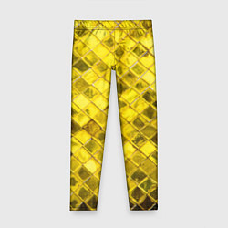 Леггинсы для девочки Золотые ромбы, цвет: 3D-принт