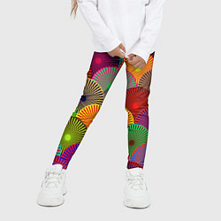 Леггинсы для девочки Multicolored circles, цвет: 3D-принт — фото 2