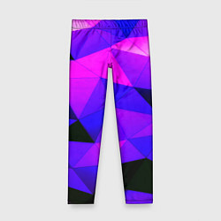 Леггинсы для девочки Неоновые треугольники, цвет: 3D-принт
