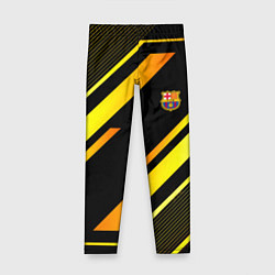 Леггинсы для девочки ФК Барселона эмблема, цвет: 3D-принт