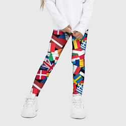 Леггинсы для девочки Флаги стран Европейского Союза, цвет: 3D-принт — фото 2