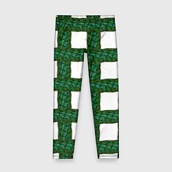 Леггинсы для девочки Зеленые змейки, цвет: 3D-принт