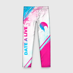 Детские легинсы Date A Live neon gradient style: надпись, символ