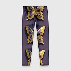 Детские легинсы Золотая бабочка паттерн