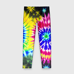 Леггинсы для девочки Colorful floral composition - tie-dye, цвет: 3D-принт