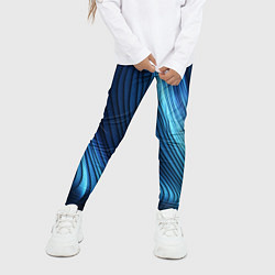 Леггинсы для девочки Трехмерные волны, цвет: 3D-принт — фото 2