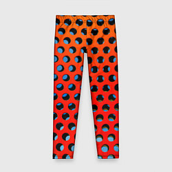 Леггинсы для девочки Перфорированная металлическая текстура, цвет: 3D-принт