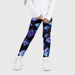 Леггинсы для девочки Цветные объёмные кубики - нейросеть, цвет: 3D-принт — фото 2