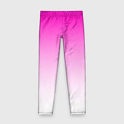 Леггинсы для девочки Розово-белый градиент, цвет: 3D-принт