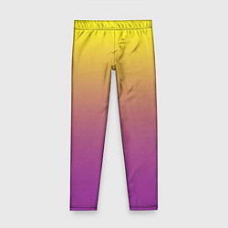 Леггинсы для девочки Желто-фиолетовый градиент, цвет: 3D-принт