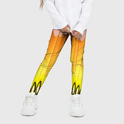 Леггинсы для девочки Желтые наплывы, цвет: 3D-принт — фото 2