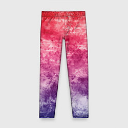 Леггинсы для девочки Абстракция - сине-красный беспорядок, цвет: 3D-принт