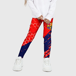 Леггинсы для девочки Барселона спорт краски текстура, цвет: 3D-принт — фото 2