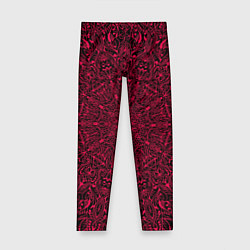 Леггинсы для девочки Мандала чёрно-розовый, цвет: 3D-принт