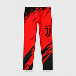 Леггинсы для девочки Juventus краски спорт фк, цвет: 3D-принт