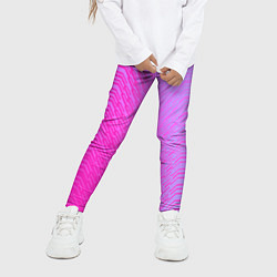 Леггинсы для девочки Розовые градиентные линии, цвет: 3D-принт — фото 2