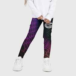 Леггинсы для девочки PSV футбольная сетка, цвет: 3D-принт — фото 2