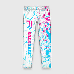 Детские легинсы Juventus neon gradient style по-вертикали