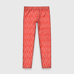 Леггинсы для девочки Светлый красный треугольные полосы, цвет: 3D-принт