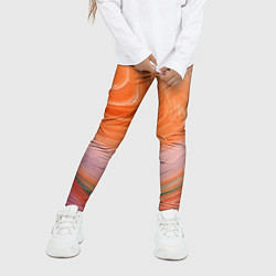 Леггинсы для девочки Мраморный паттерн, цвет: 3D-принт — фото 2