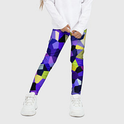Леггинсы для девочки Мозаика фиолетовая, цвет: 3D-принт — фото 2