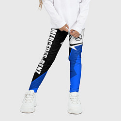 Леггинсы для девочки Мерседес - синяя униформа, цвет: 3D-принт — фото 2