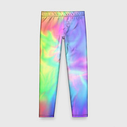 Леггинсы для девочки Яркий тай-дай абстракция, цвет: 3D-принт